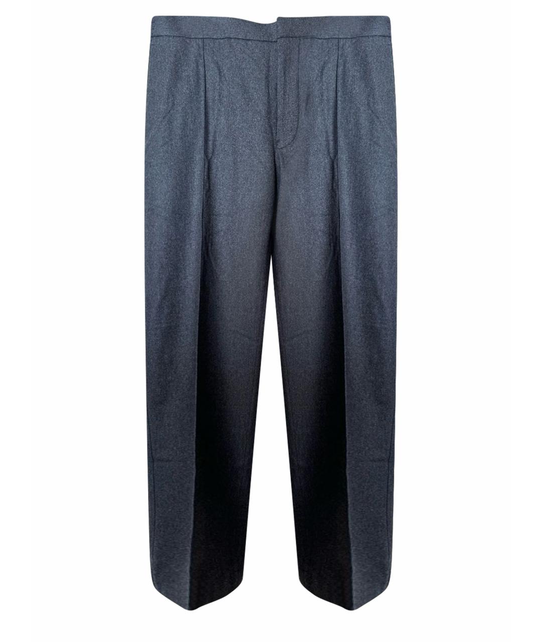 ZEGNA Серые шерстяные повседневные брюки, фото 1