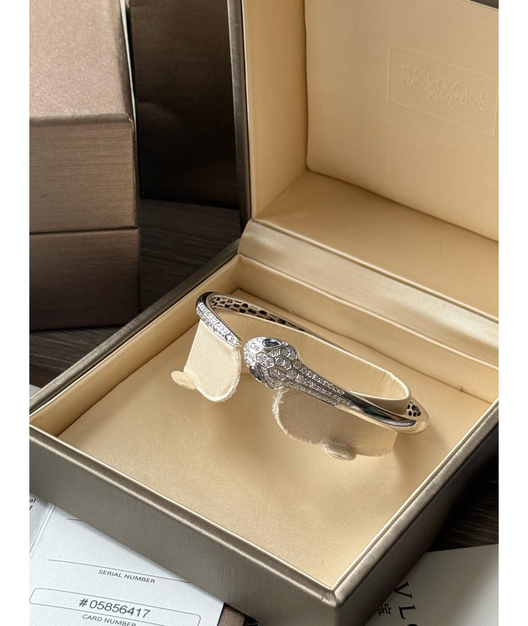 BVLGARI Серебрянный браслет из белого золота, фото 4