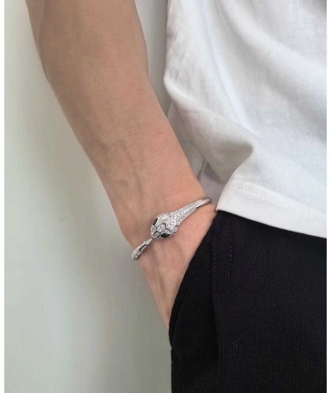 BVLGARI Серебрянный браслет из белого золота, фото 7