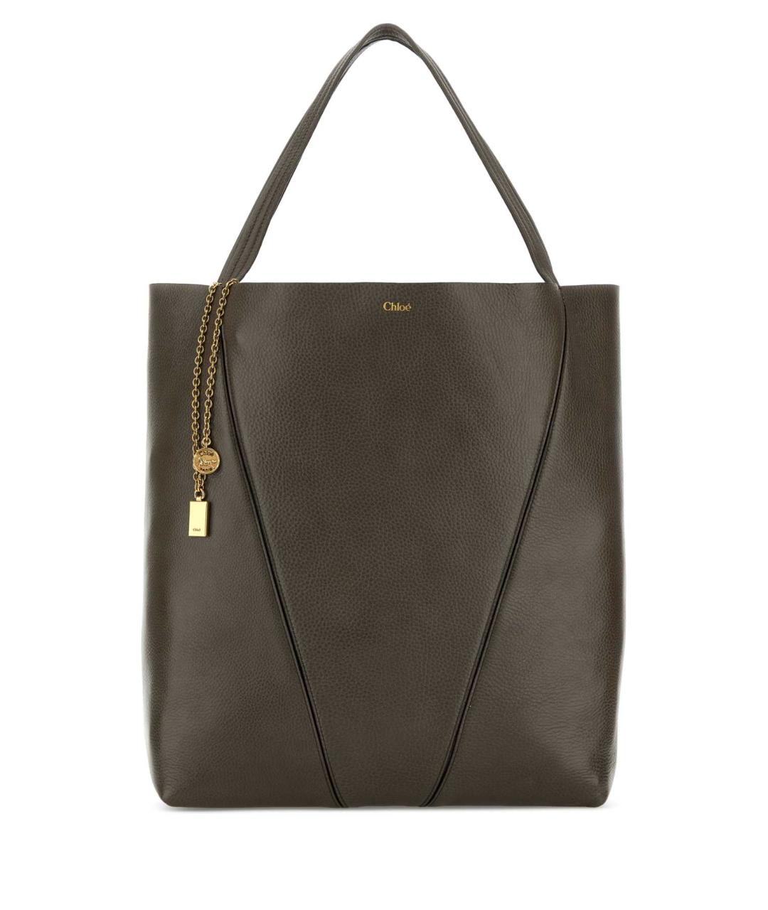 CHLOE Антрацитовая кожаная сумка тоут, фото 1