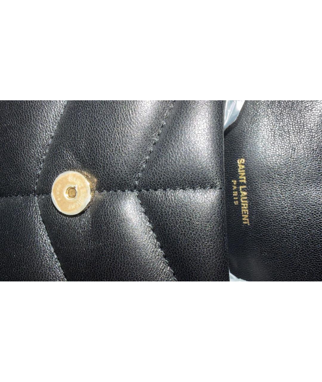 SAINT LAURENT Черная кожаная сумка через плечо, фото 4