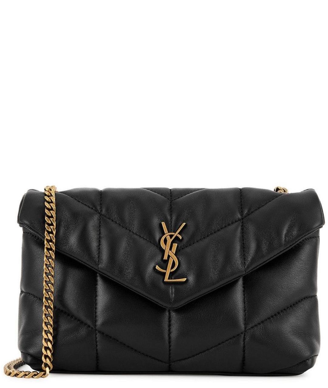 SAINT LAURENT Черная кожаная сумка через плечо, фото 7