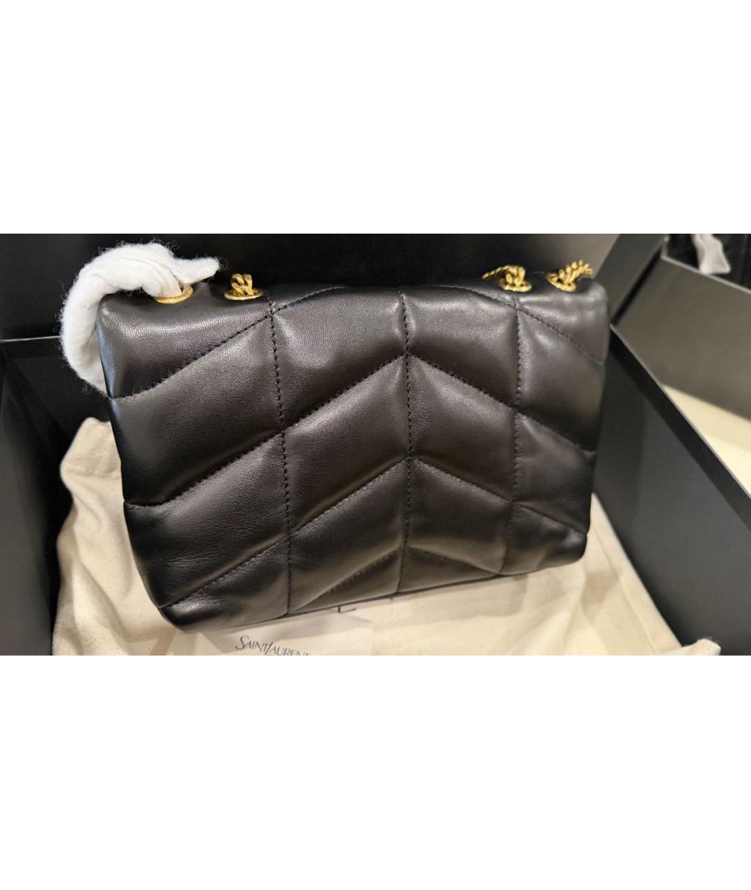 SAINT LAURENT Черная кожаная сумка через плечо, фото 6