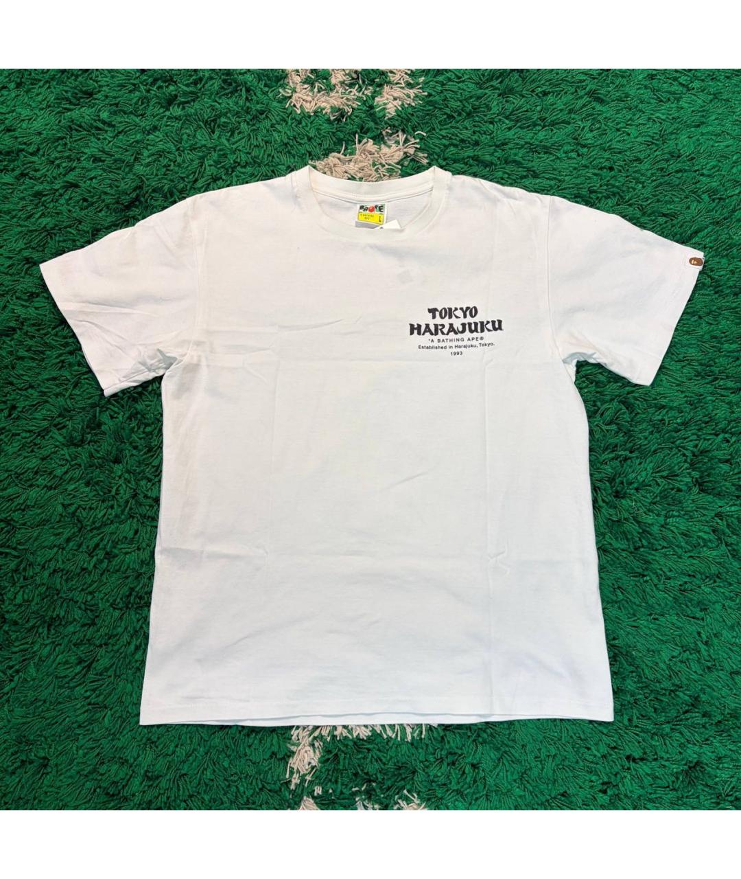 BAPE Белая хлопковая футболка, фото 5