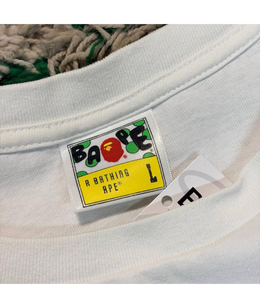 BAPE Белая хлопковая футболка, фото 3