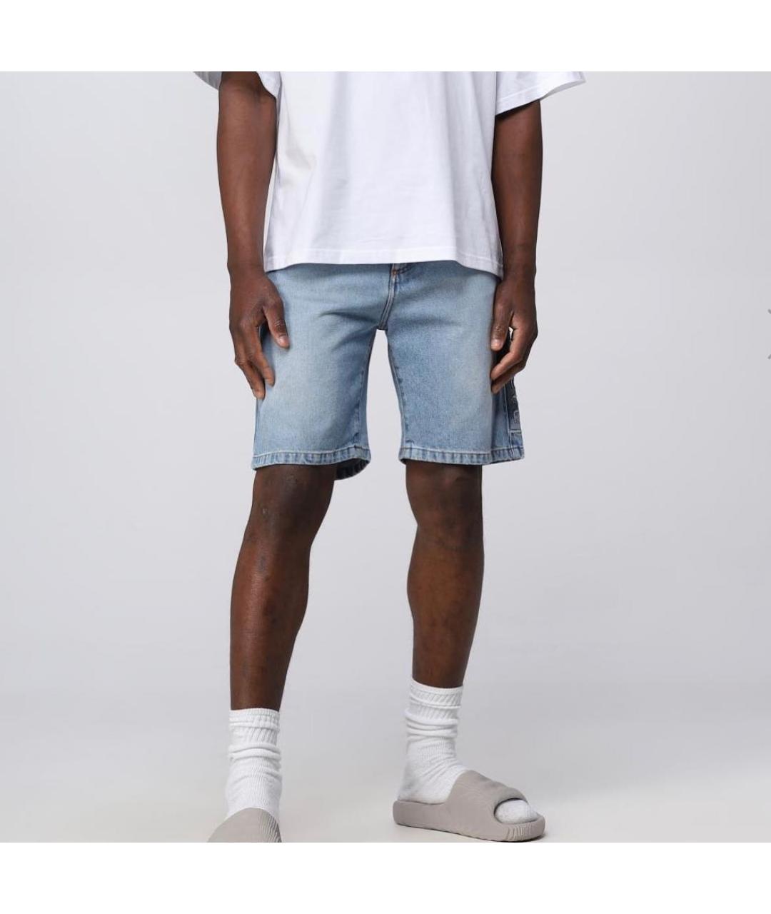GCDS Голубые хлопковые шорты, фото 3