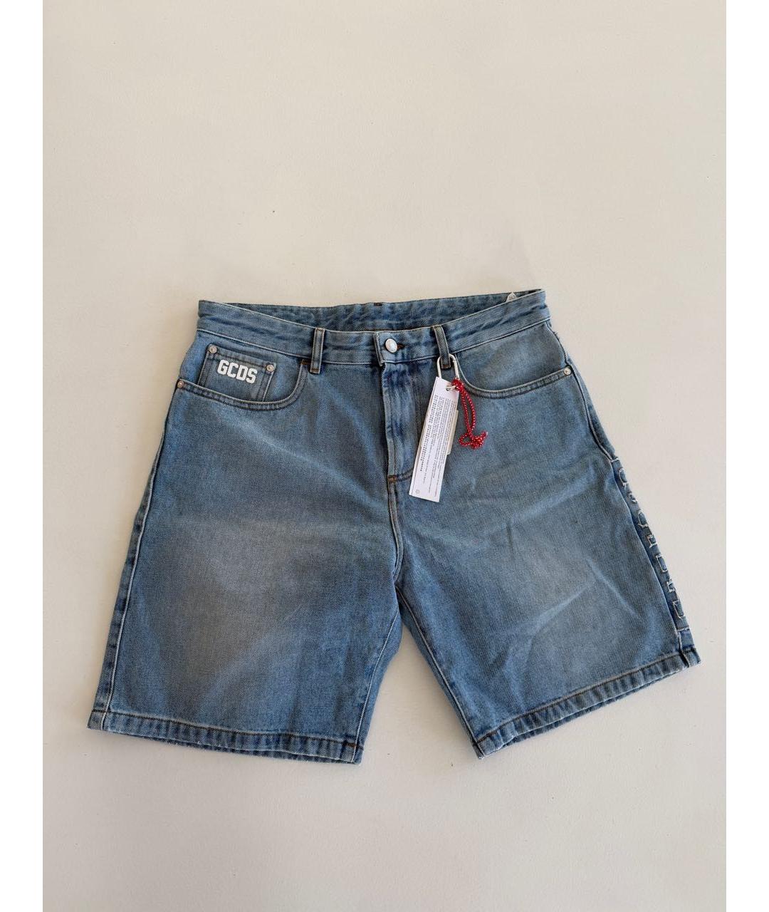 GCDS Голубые хлопковые шорты, фото 4