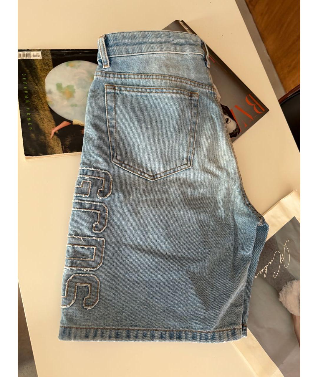 GCDS Голубые хлопковые шорты, фото 7