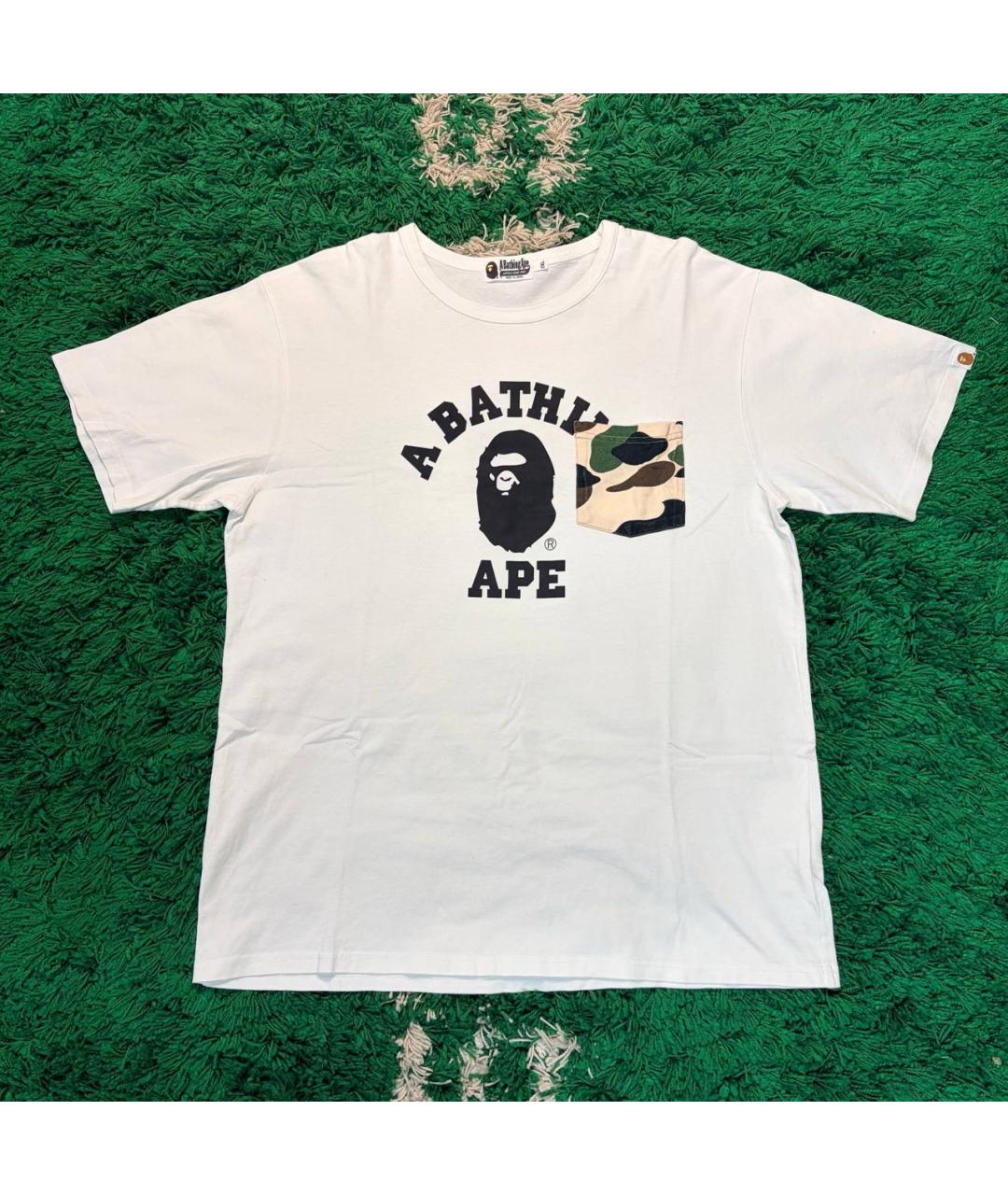 BAPE Белая хлопковая футболка, фото 5