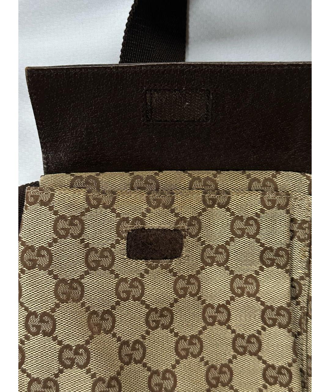 GUCCI Коричневая поясная сумка, фото 6