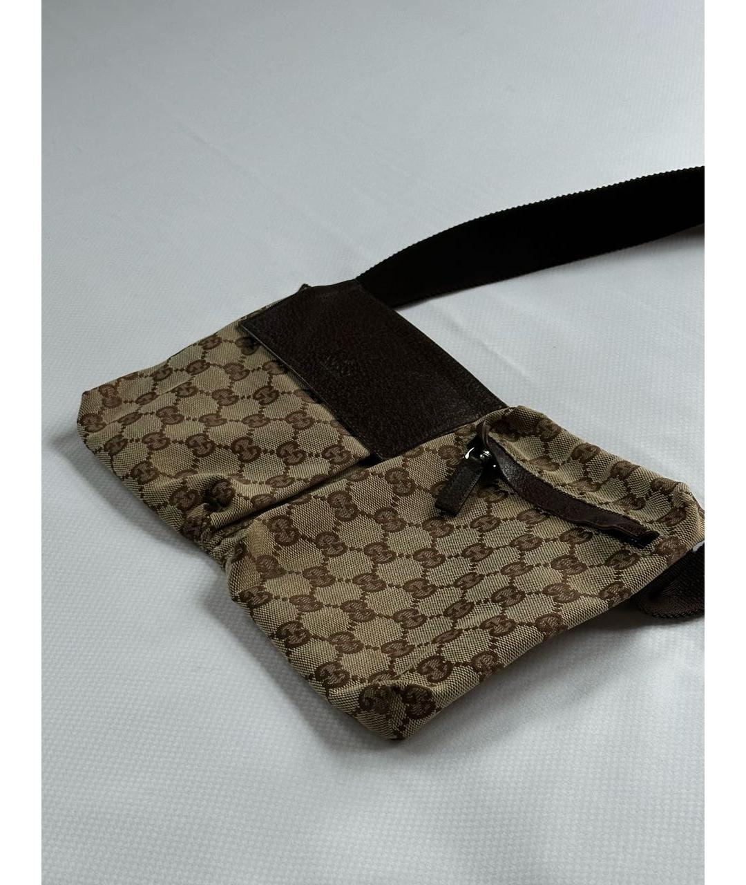 GUCCI Коричневая поясная сумка, фото 4