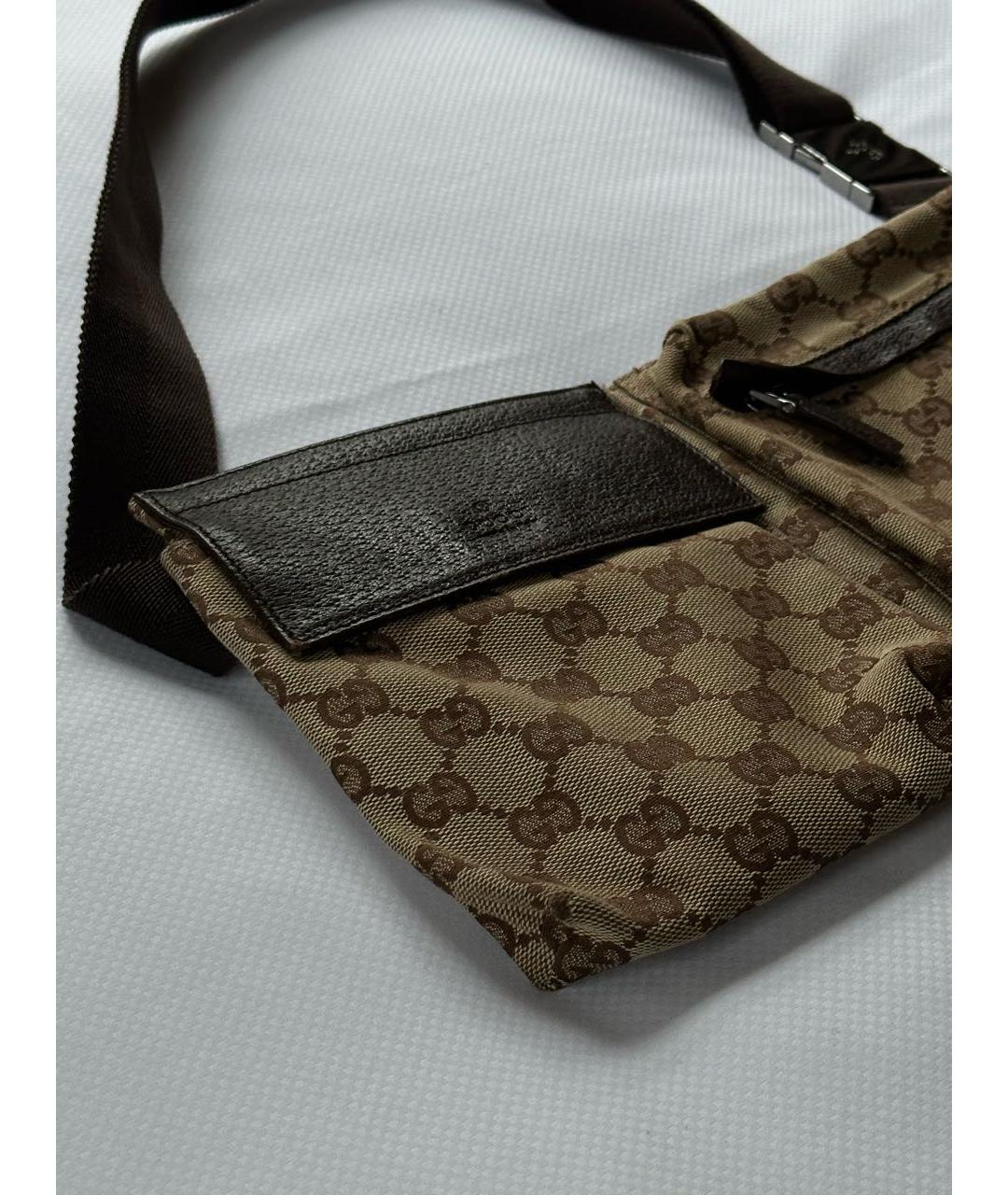 GUCCI Коричневая поясная сумка, фото 3