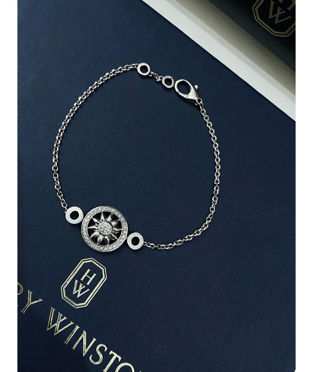 Harry Winston Серебрянный платиновый браслет, фото 9