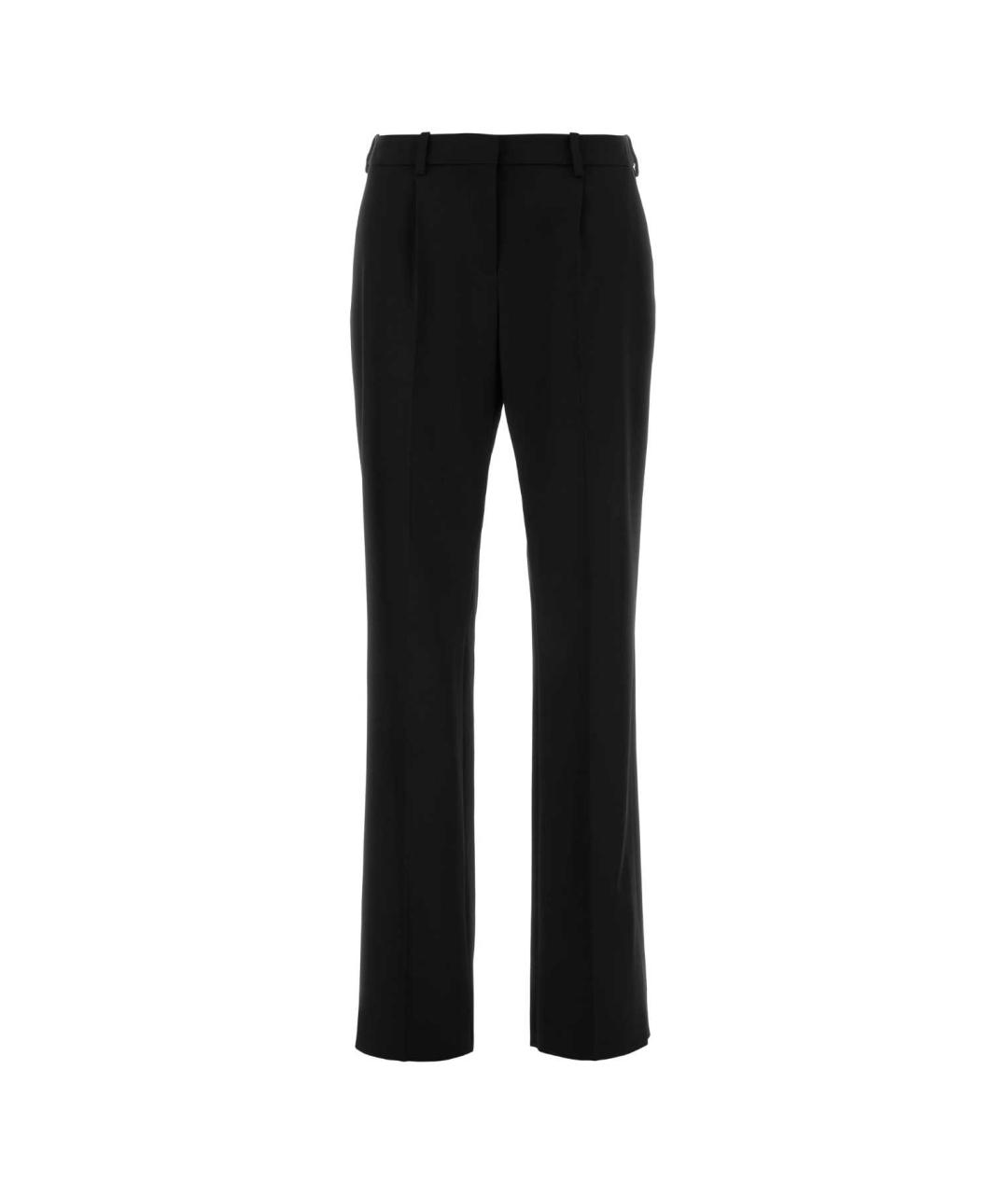 BALENCIAGA Черные хлопковые прямые брюки, фото 1