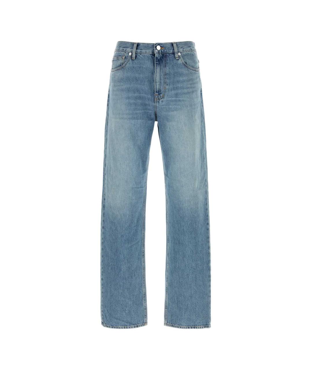 GUCCI Синие хлопковые прямые джинсы, фото 1