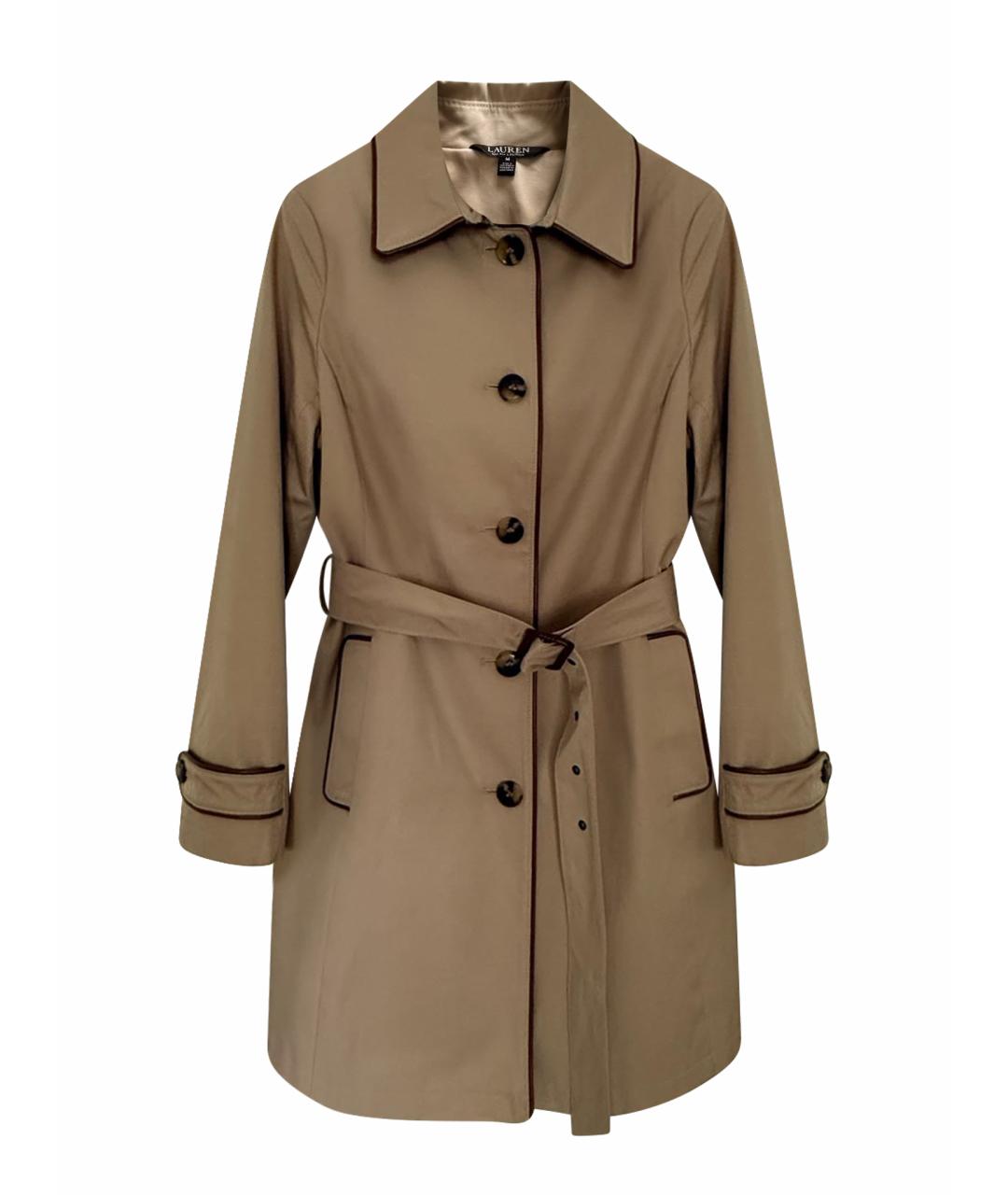 RALPH LAUREN Бежевый хлопковый тренч/плащ, фото 1