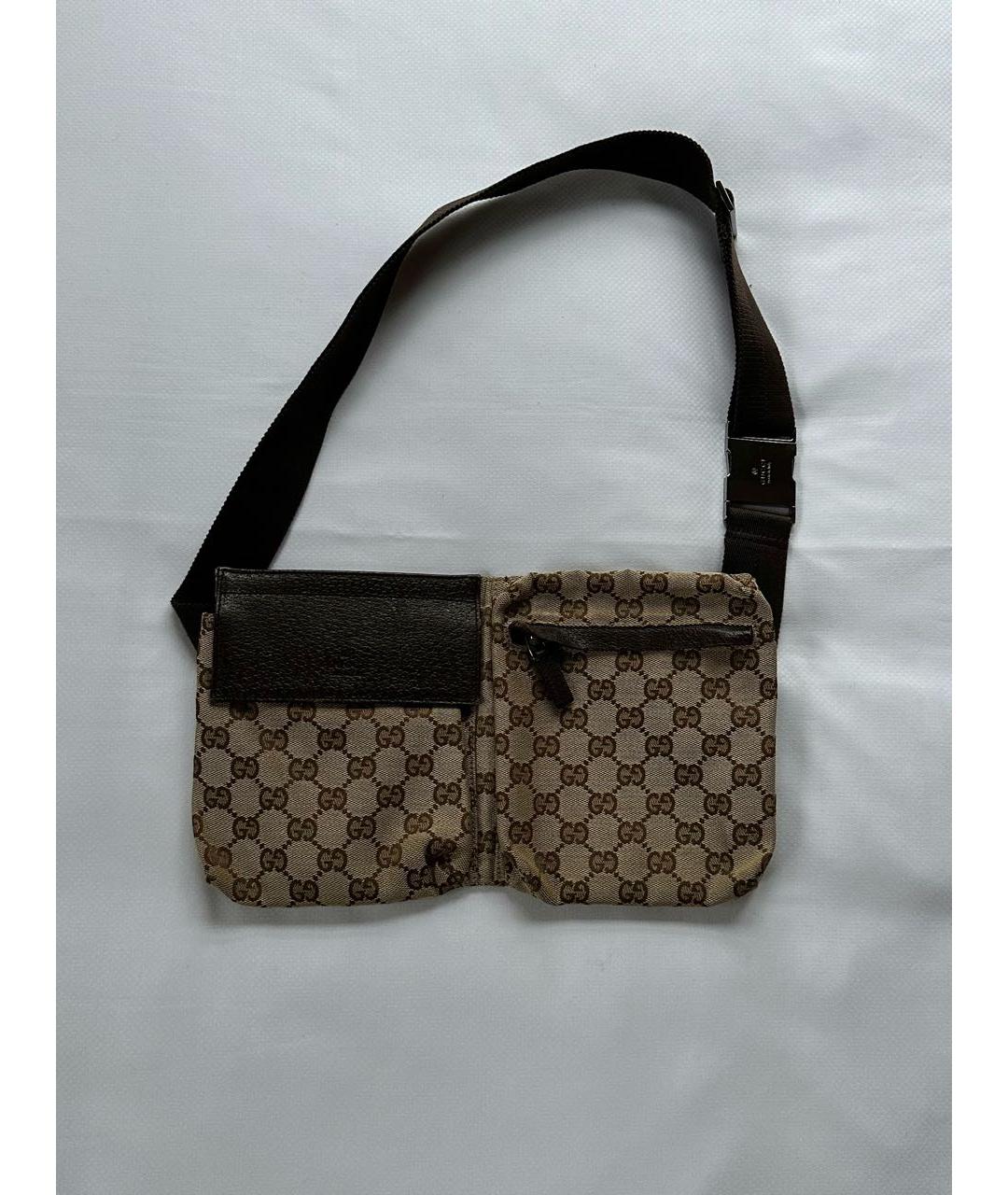 GUCCI Коричневая поясная сумка, фото 2