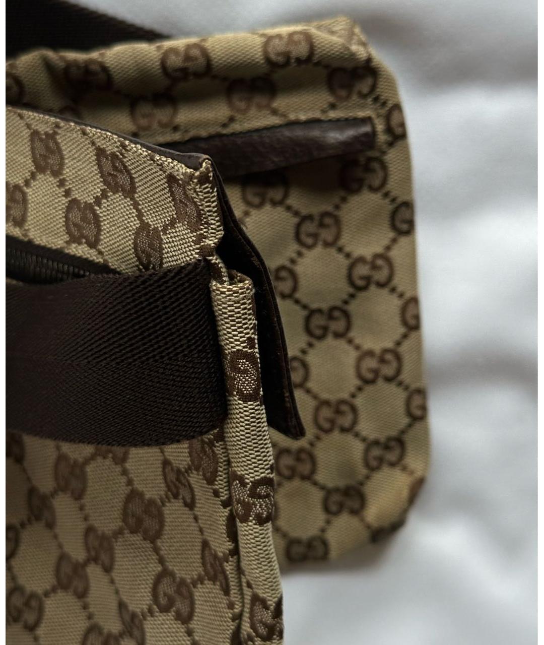 GUCCI Коричневая поясная сумка, фото 4