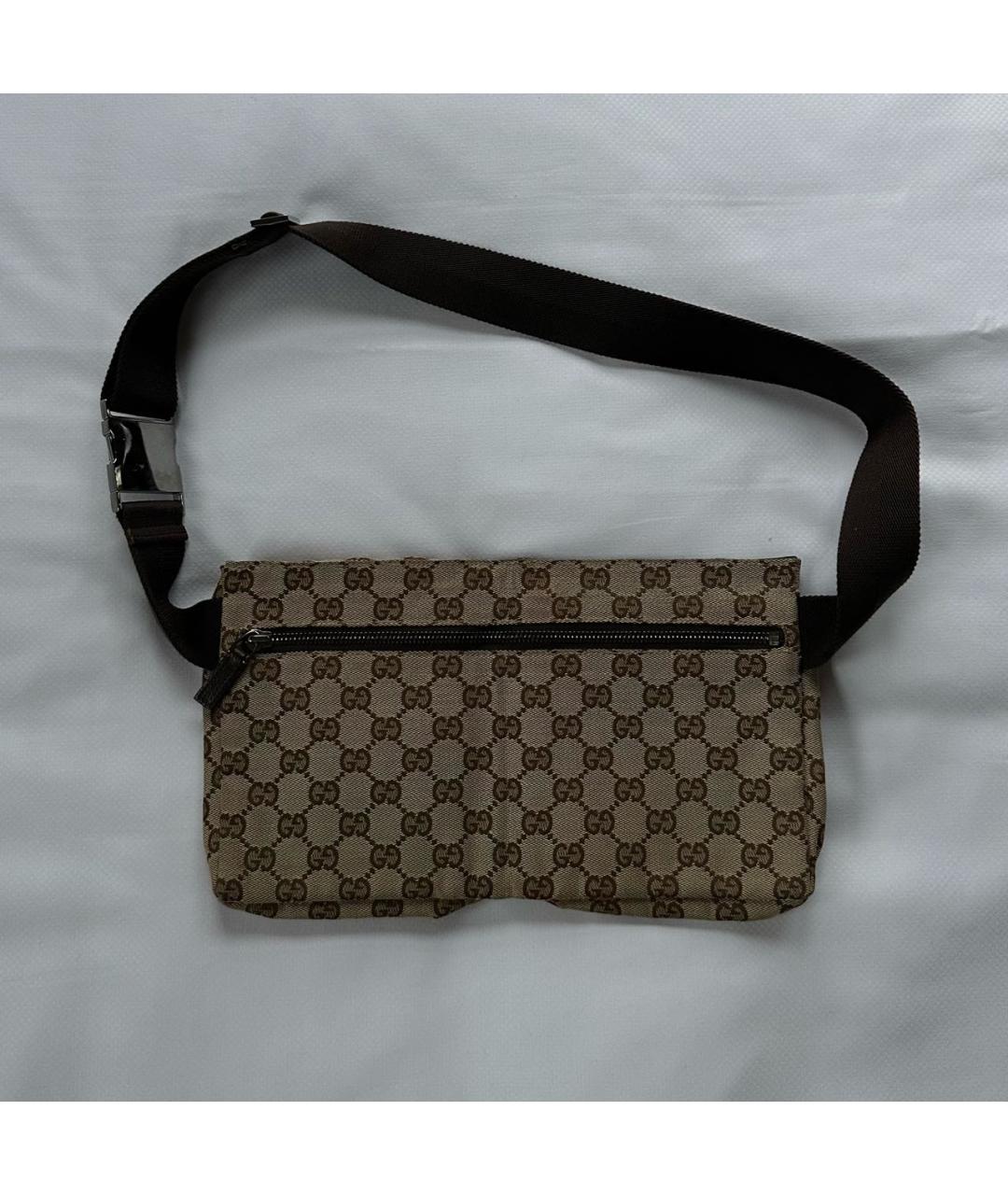 GUCCI Коричневая поясная сумка, фото 5
