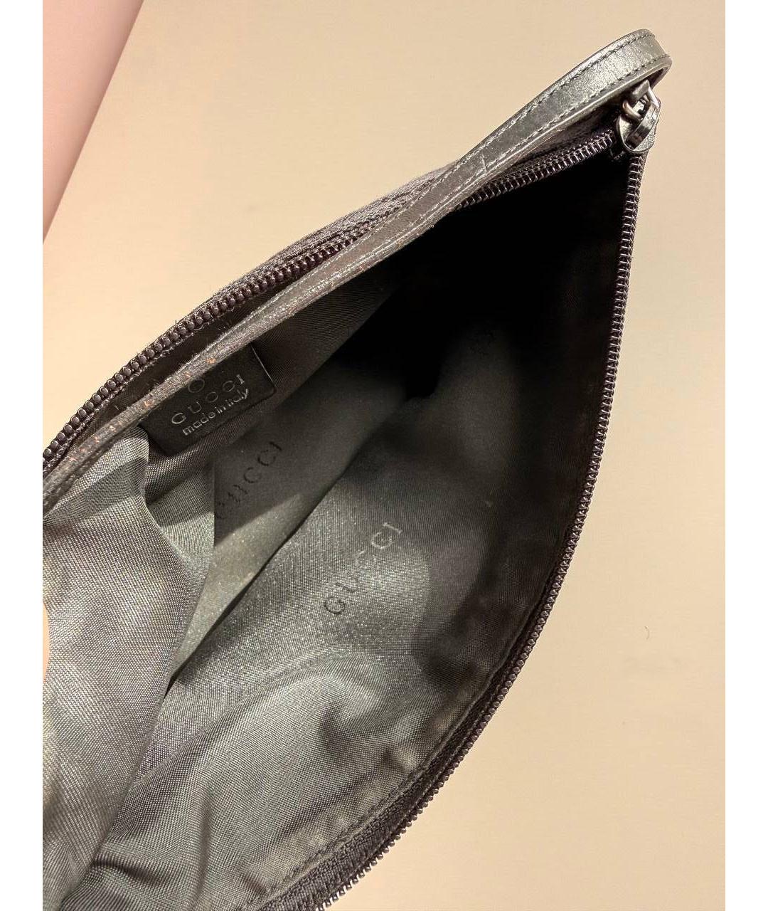 GUCCI Черная деним сумка с короткими ручками, фото 4