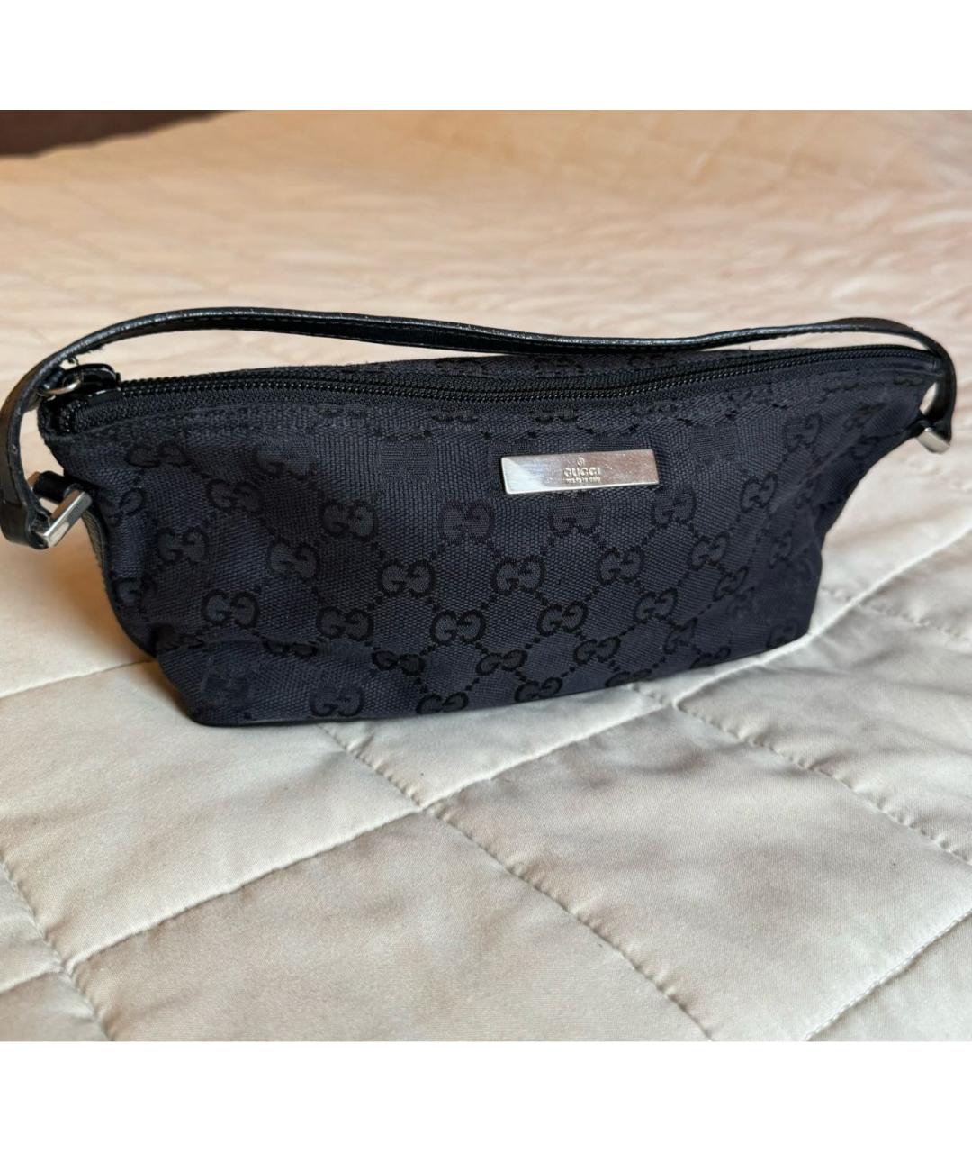 GUCCI Черная деним сумка с короткими ручками, фото 8