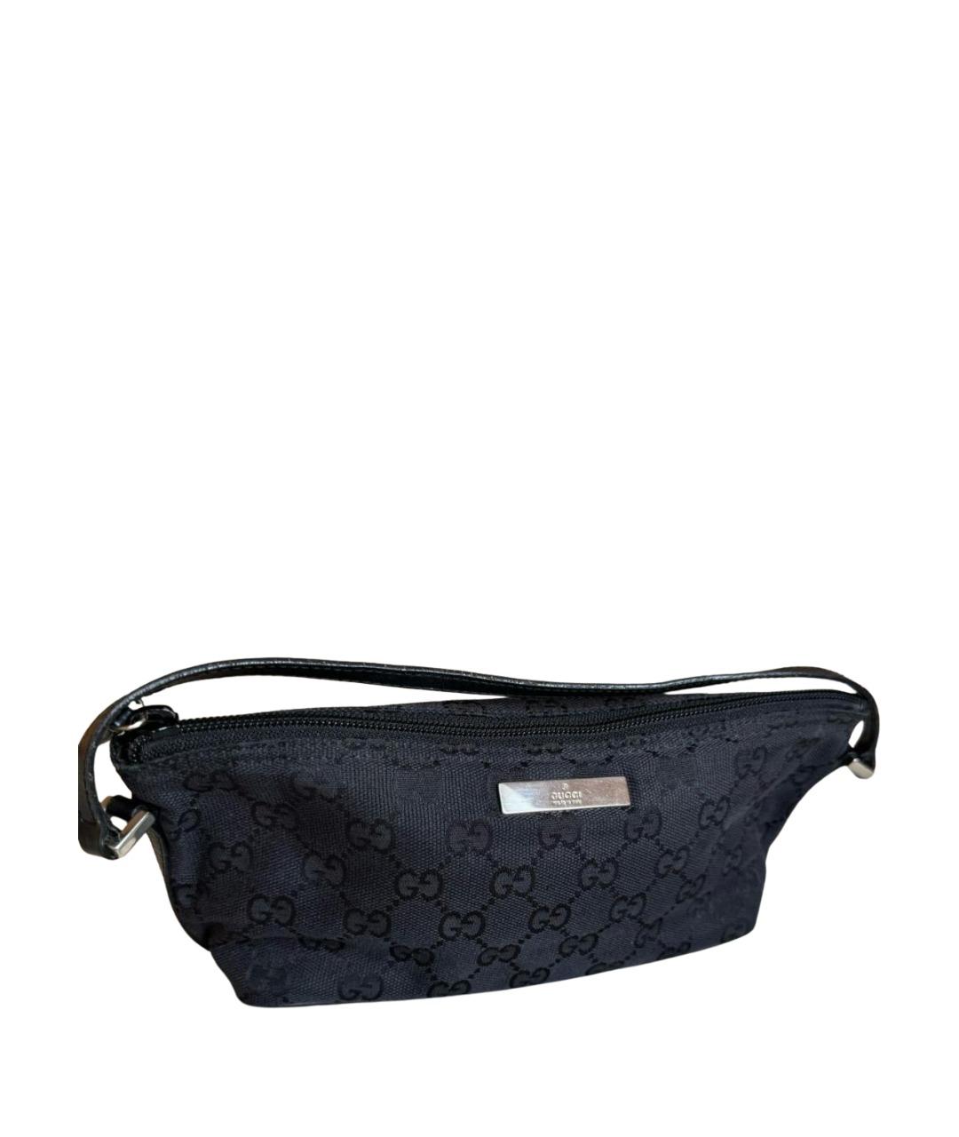 GUCCI Черная деним сумка с короткими ручками, фото 1