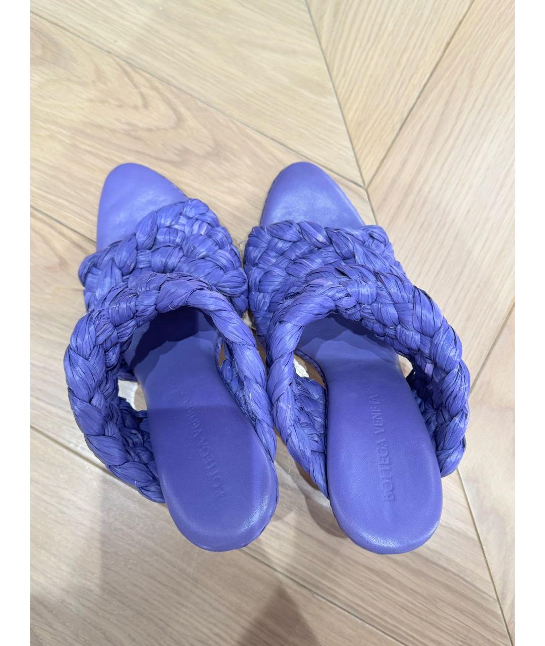 BOTTEGA VENETA Фиолетовые босоножки, фото 3