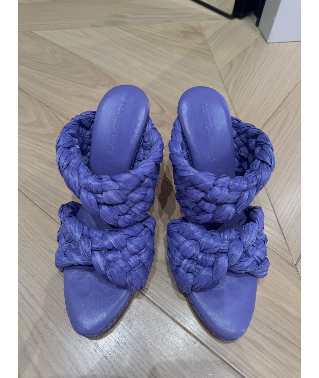 BOTTEGA VENETA Фиолетовые босоножки, фото 2