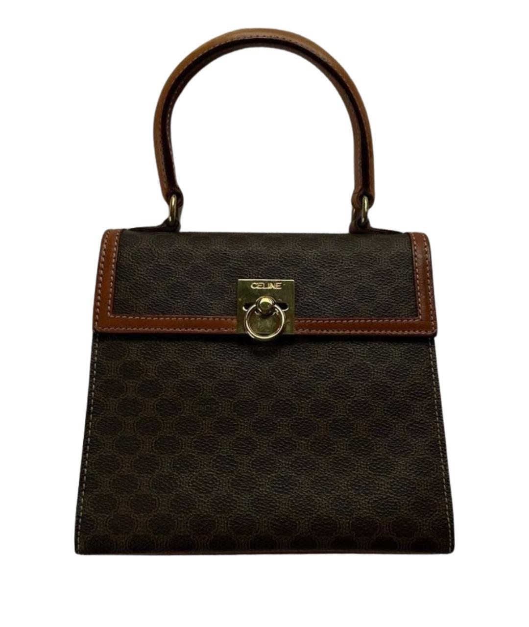 CELINE Коричневая сумка с короткими ручками, фото 1
