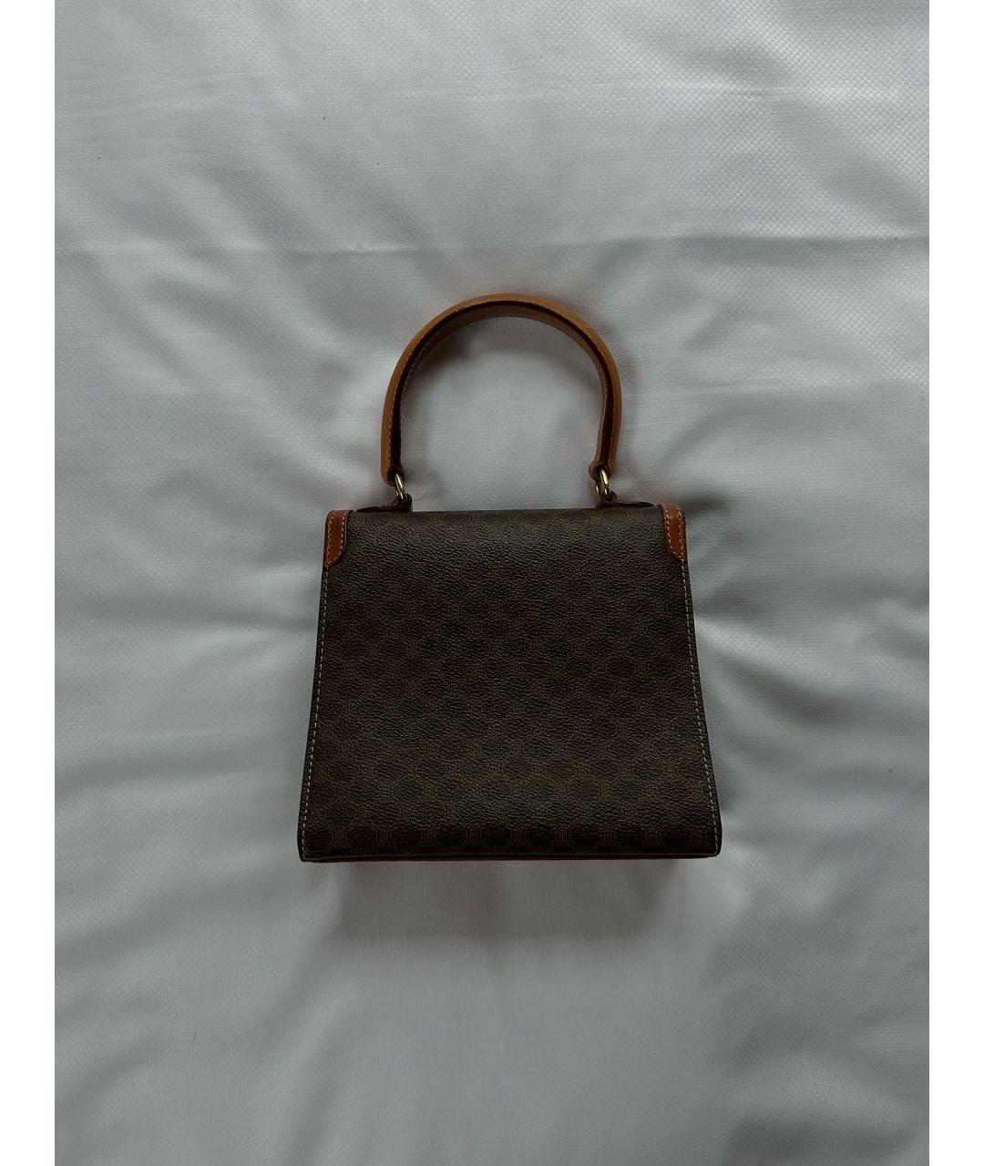 CELINE Коричневая сумка с короткими ручками, фото 2