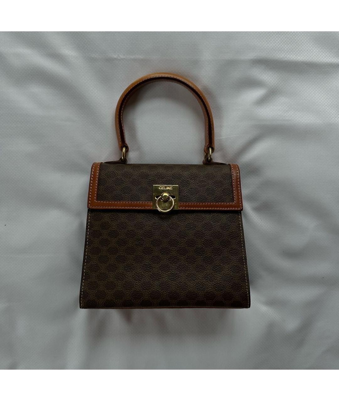 CELINE Коричневая сумка с короткими ручками, фото 8