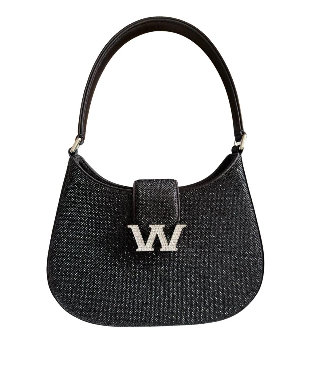 ALEXANDER WANG Черная шелковая сумка с короткими ручками, фото 1