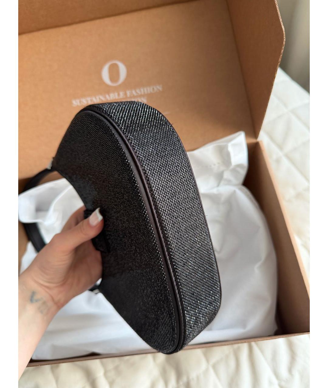 ALEXANDER WANG Черная шелковая сумка с короткими ручками, фото 3