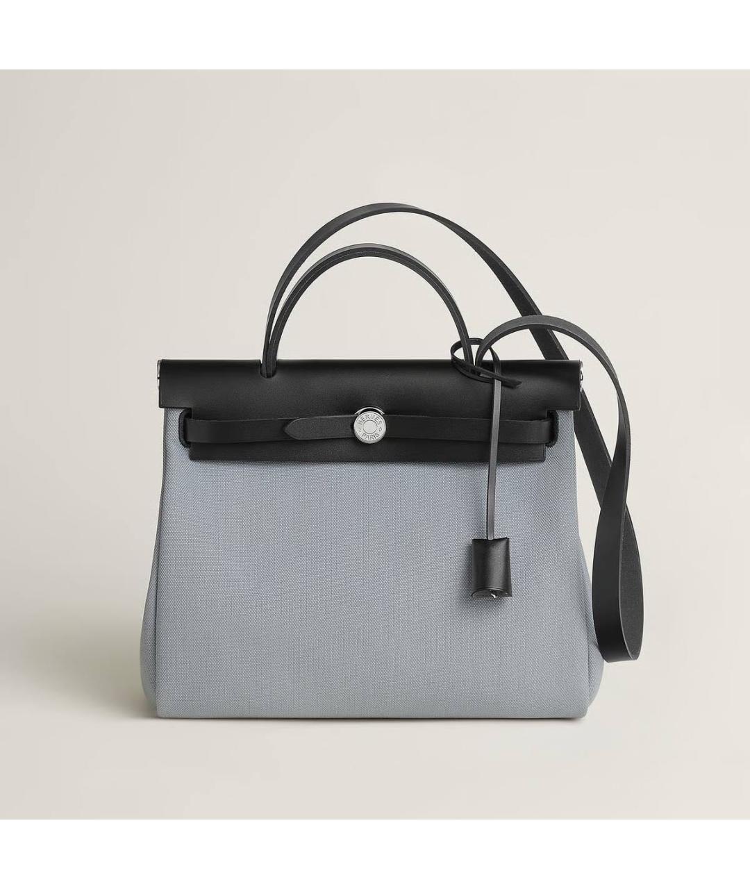 HERMES Серая тканевая сумка через плечо, фото 9