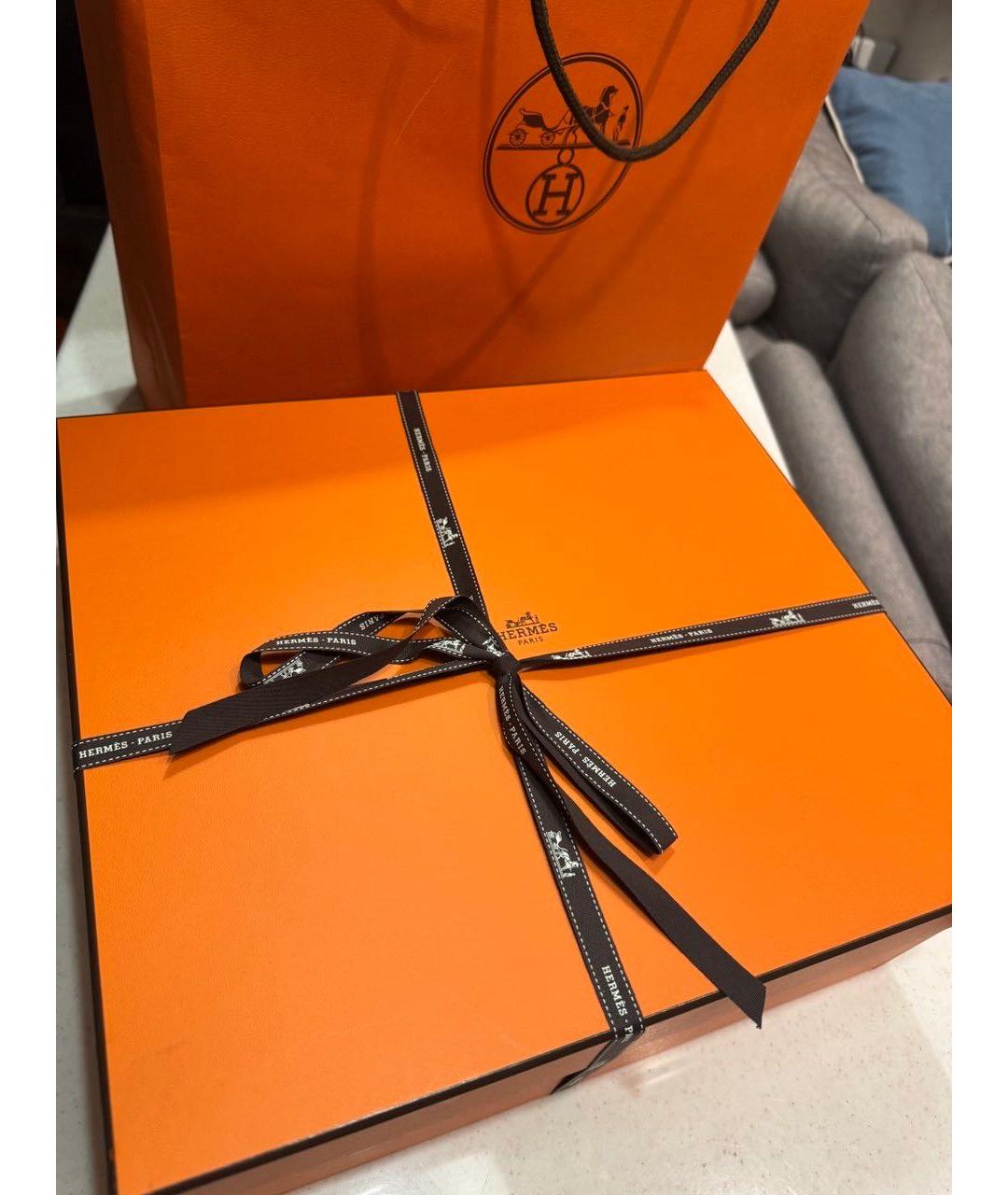 HERMES Серая тканевая сумка через плечо, фото 8