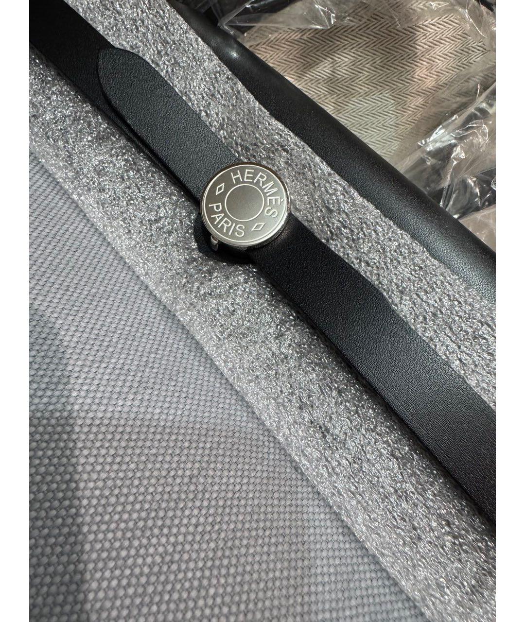 HERMES Серая тканевая сумка через плечо, фото 5