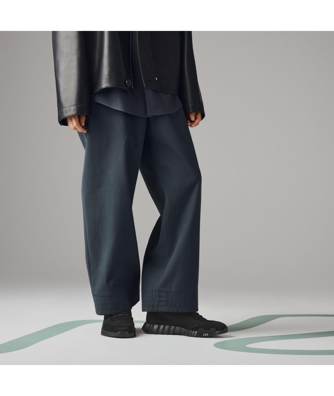 HERMES Черные низкие кроссовки / кеды, фото 7