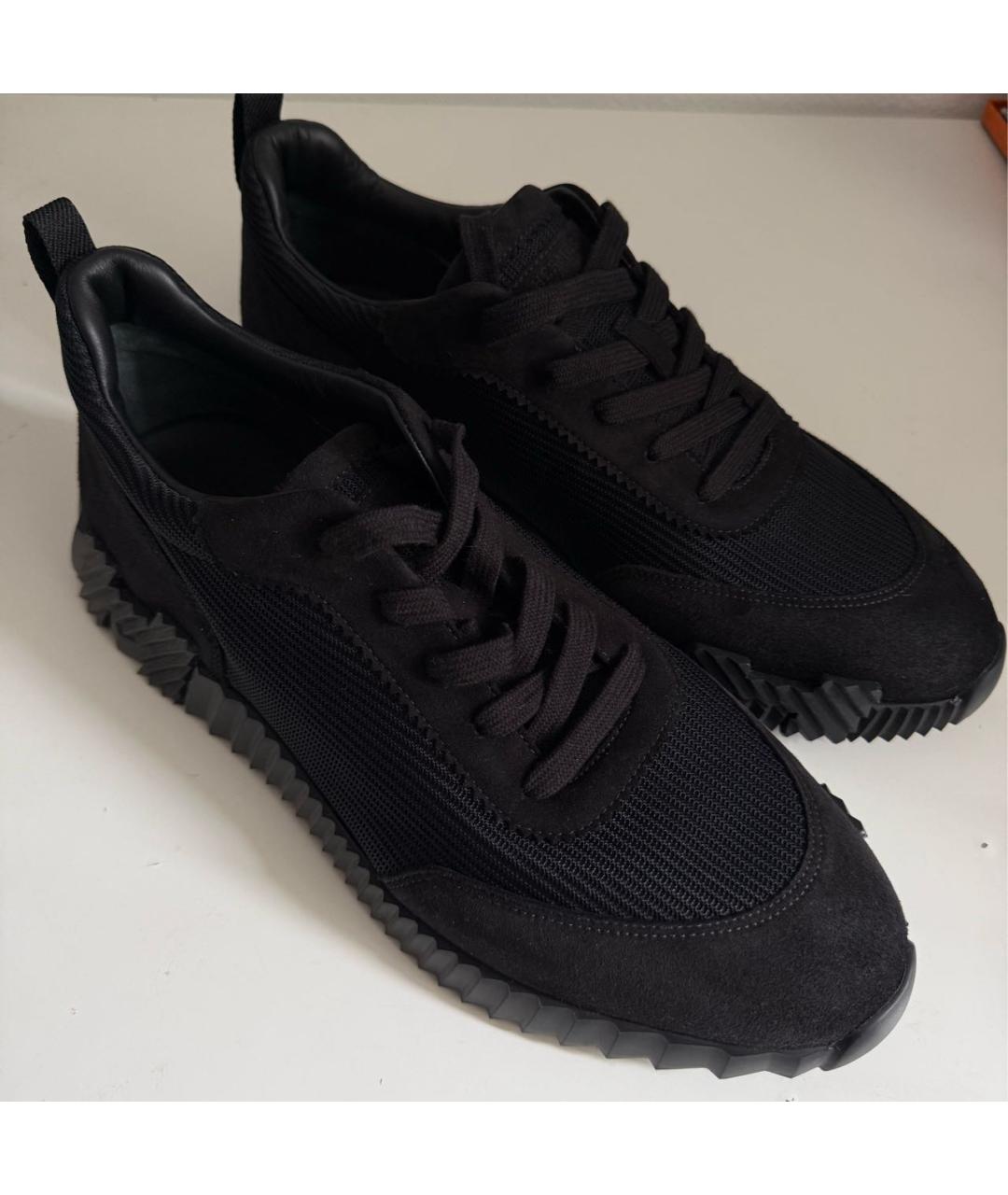 HERMES Черные низкие кроссовки / кеды, фото 2