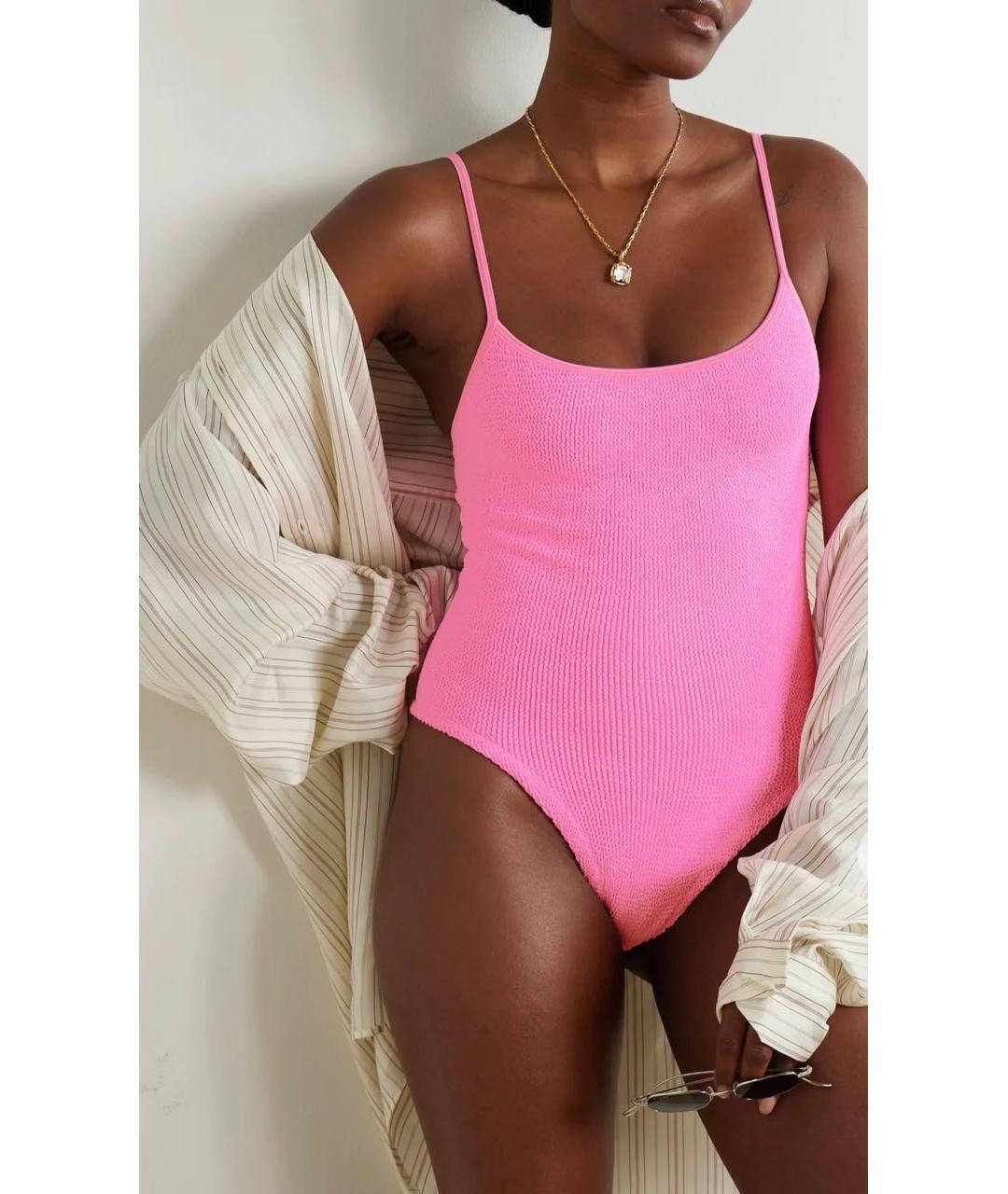 HUNZA G Розовый купальник, фото 4