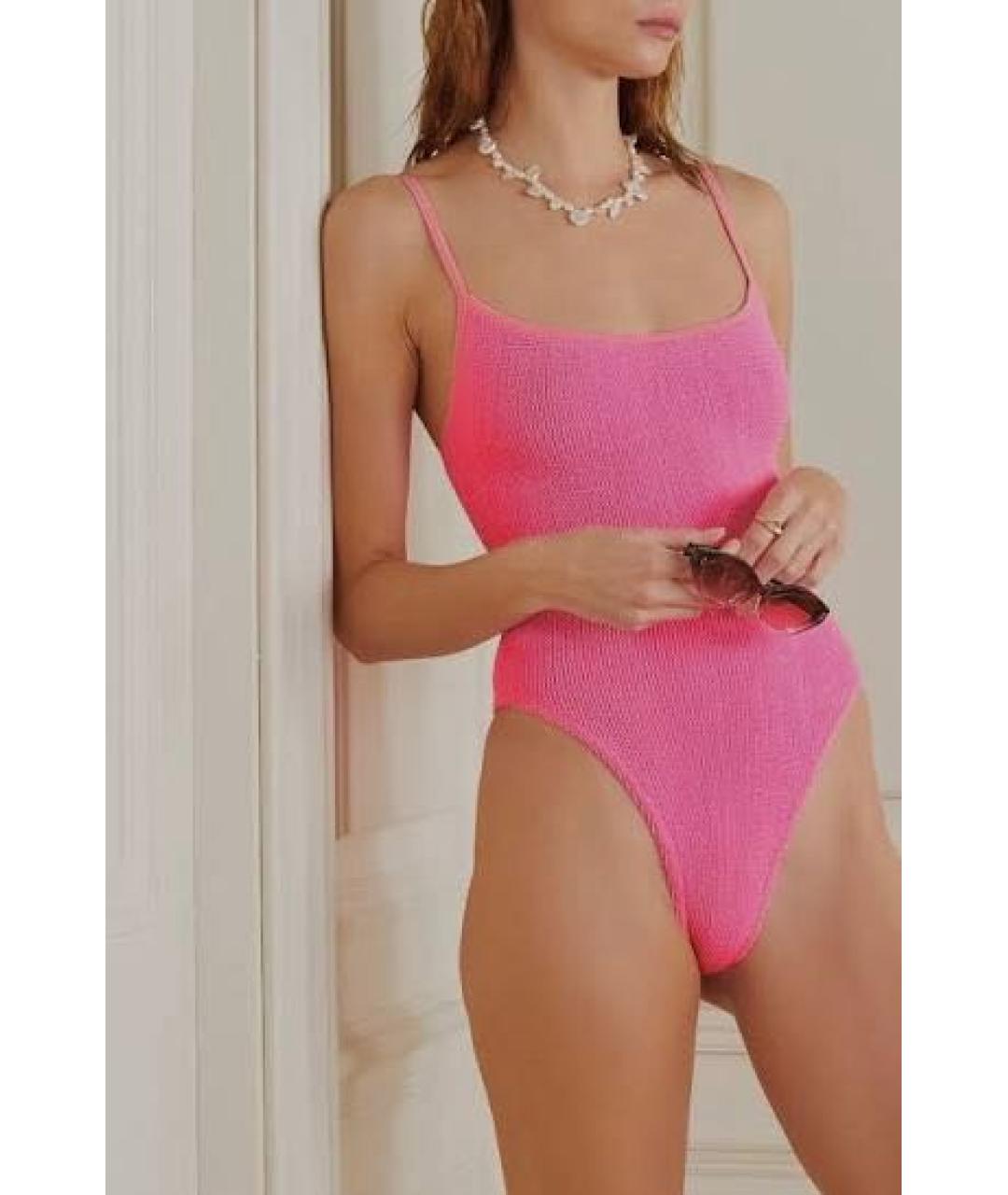 HUNZA G Розовый купальник, фото 5