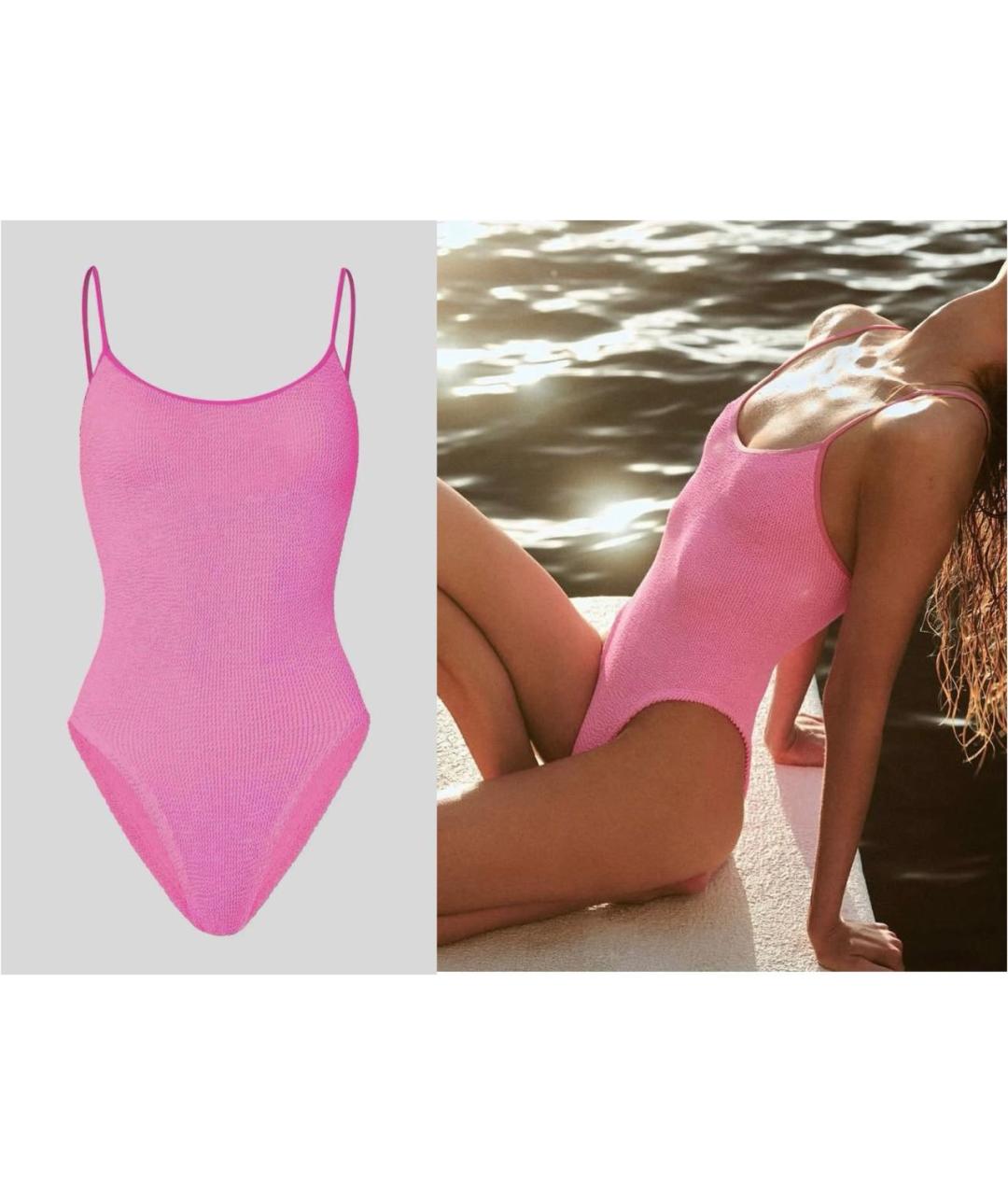 HUNZA G Розовый купальник, фото 2