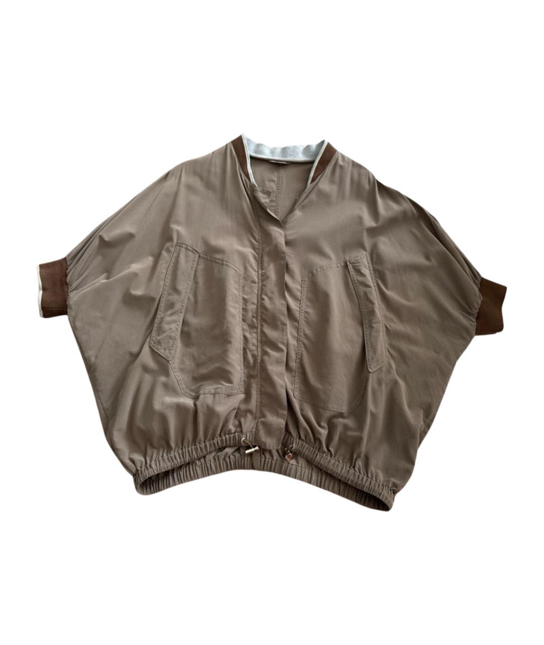 FAY Коричневый шелковый кардиган, фото 1