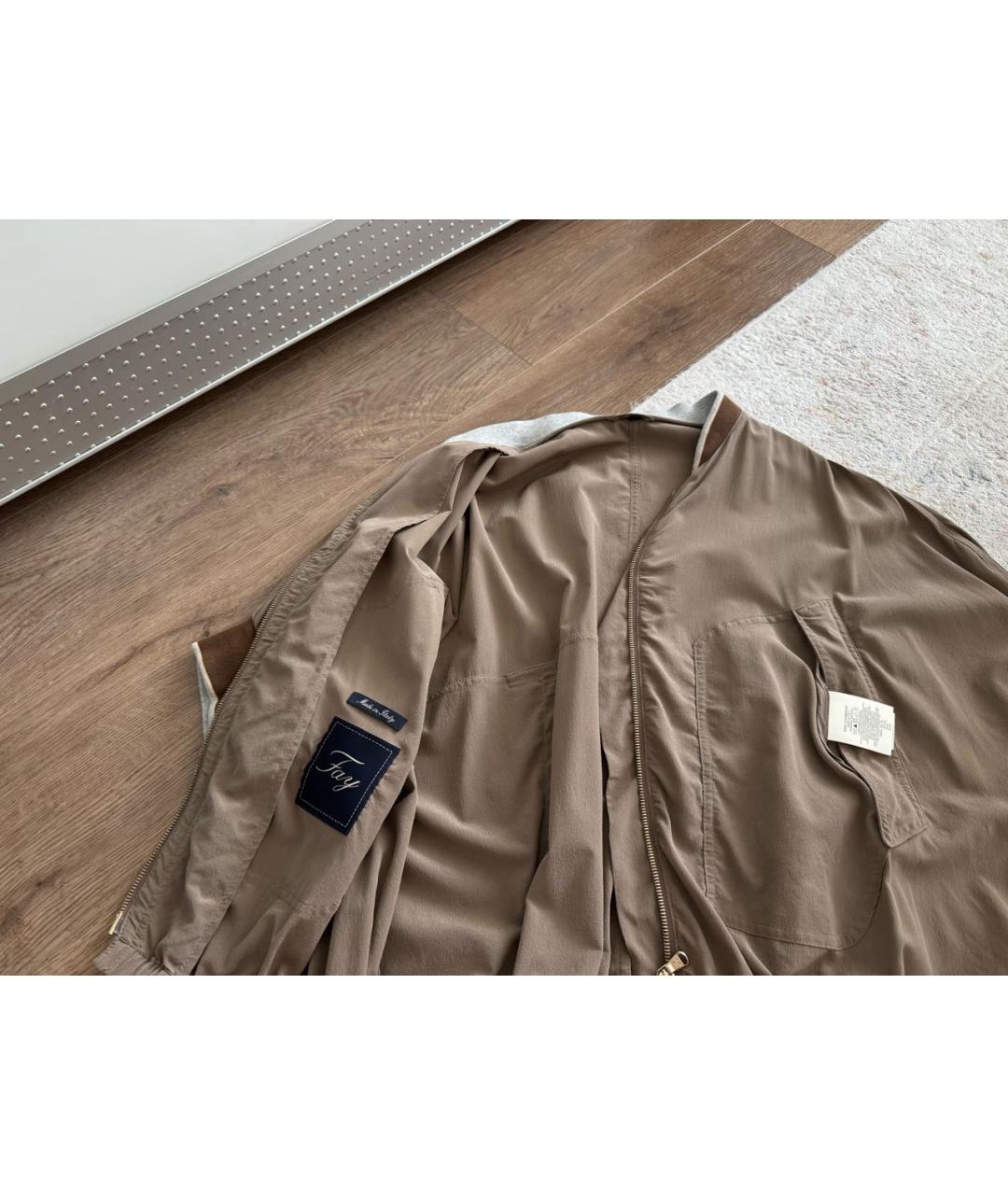 FAY Коричневый шелковый кардиган, фото 3