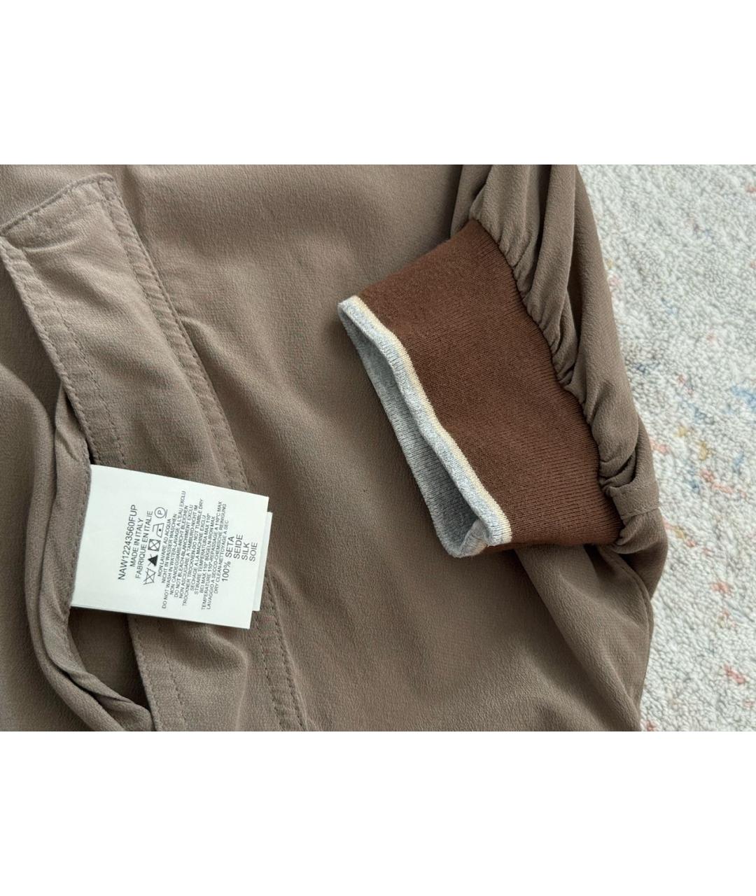 FAY Коричневый шелковый кардиган, фото 4