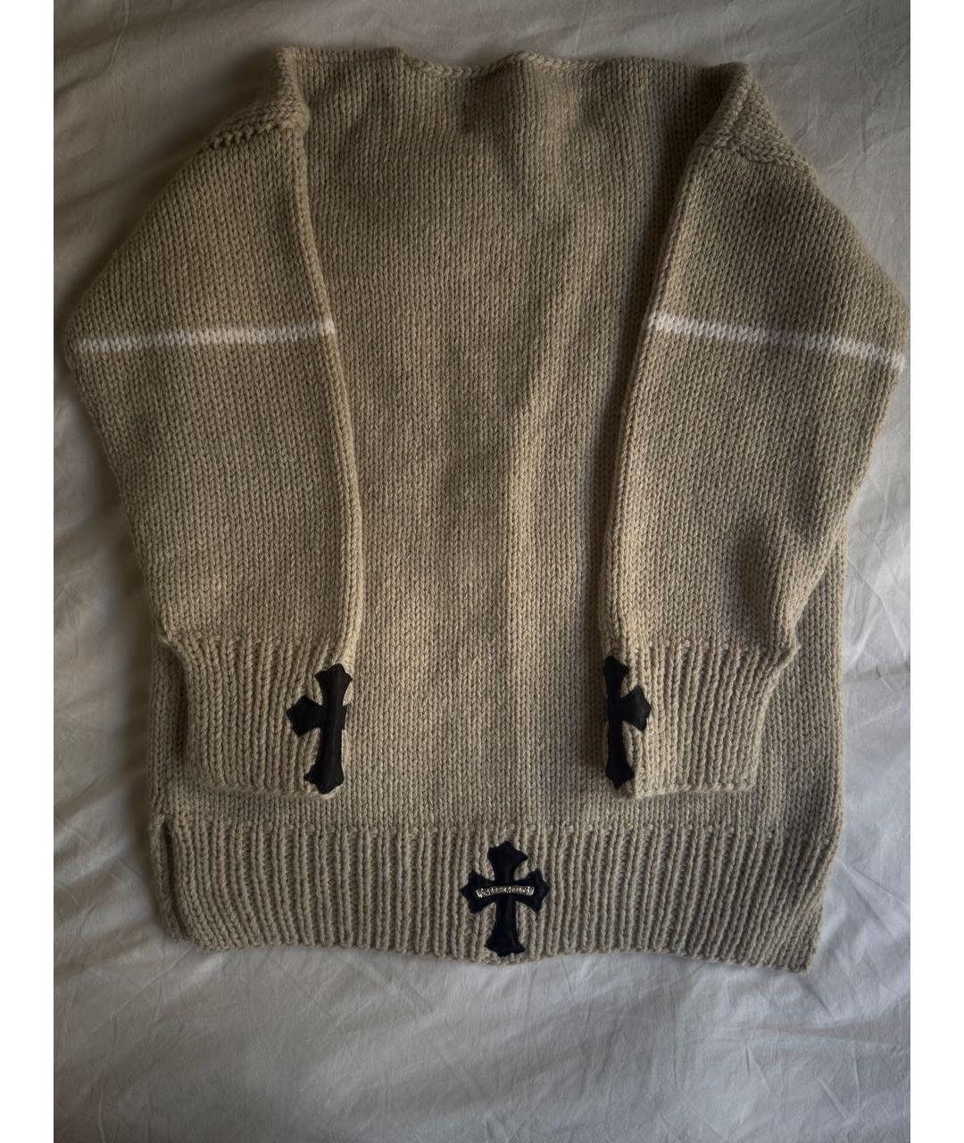 CHROME HEARTS Бежевый хлопковый джемпер / свитер, фото 4