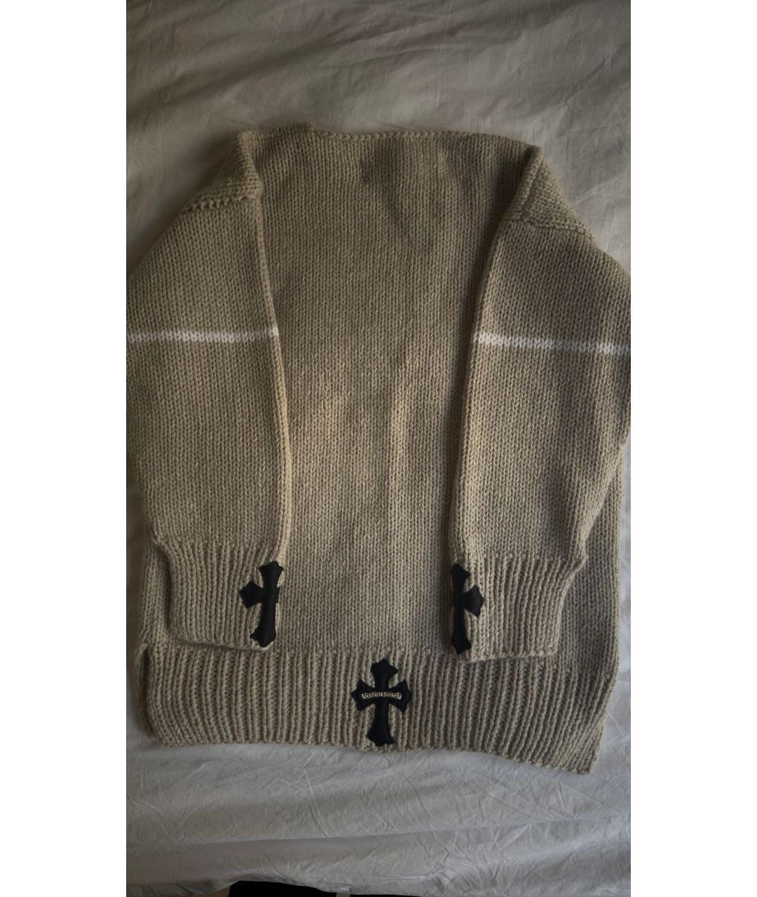 CHROME HEARTS Бежевый хлопковый джемпер / свитер, фото 9