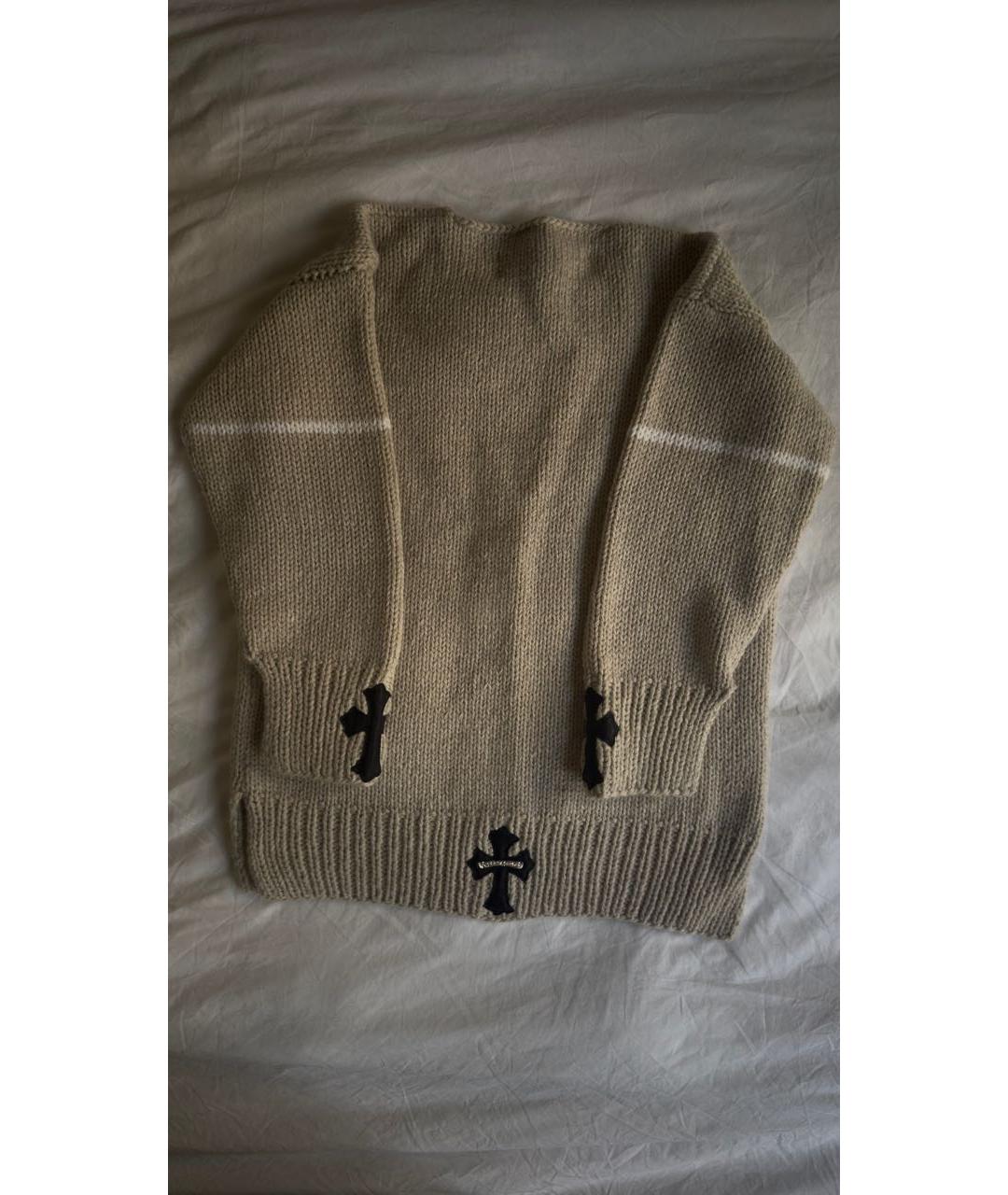 CHROME HEARTS Бежевый хлопковый джемпер / свитер, фото 2