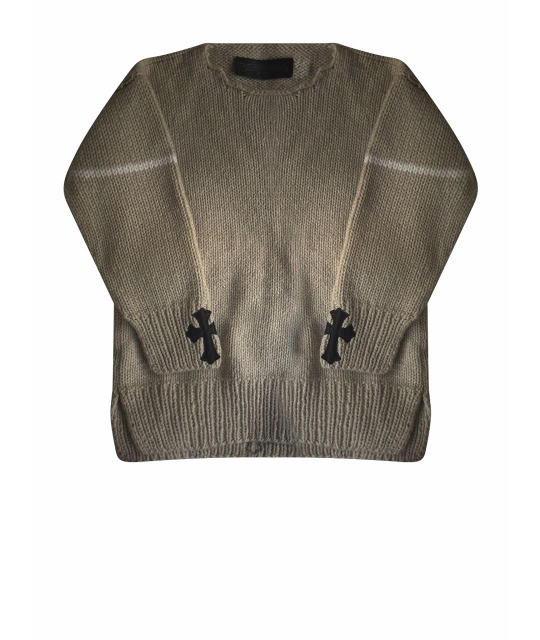 CHROME HEARTS Бежевый хлопковый джемпер / свитер, фото 1