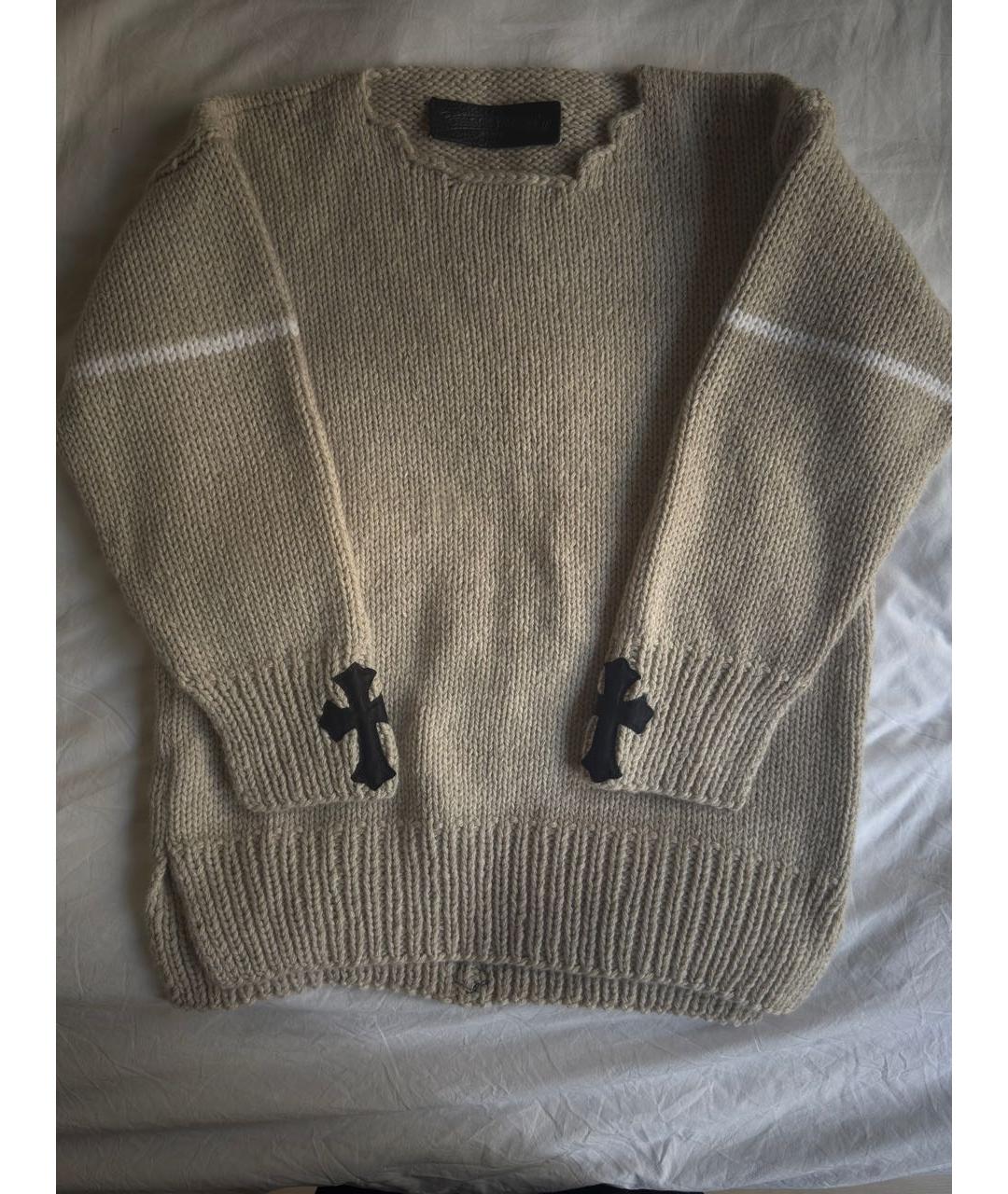 CHROME HEARTS Бежевый хлопковый джемпер / свитер, фото 7
