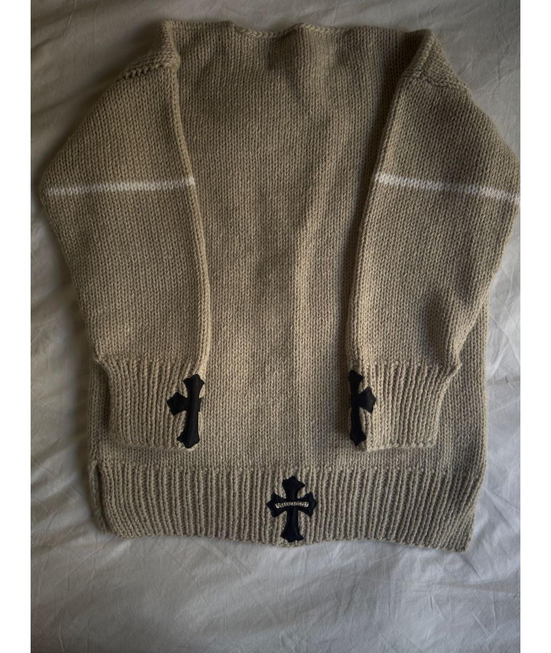 CHROME HEARTS Бежевый хлопковый джемпер / свитер, фото 3
